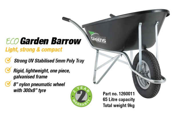 Garden Wheelbarrows Model ECO Black Wheelbarrow Features New